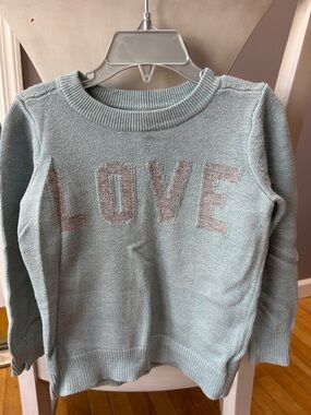 GAP Mint Green 'LOVE' Crewneck Sweater